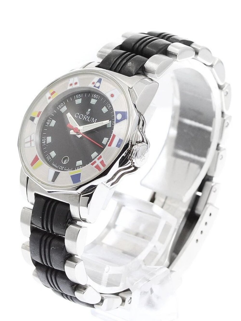 CORUM Admirals cup 039.430.20 Date black Dial Quartz Ladies Watch_907746